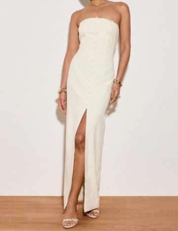 Rochie maxi Shein, crem