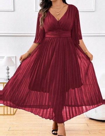 Rochie maxi Shein Curve+, vișiniu
