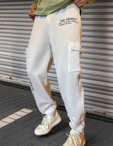 Pantaloni Shein, alb
