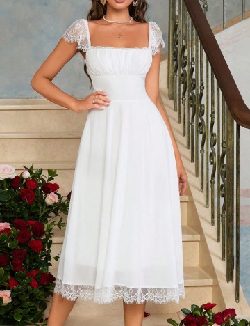 Rochie midi Parthea by Shein, alb