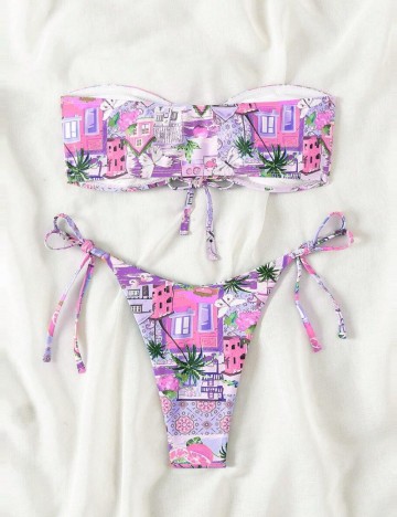 Costum de baie Shein, mix culori