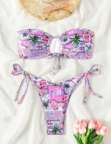 Costum de baie Shein, mix culori