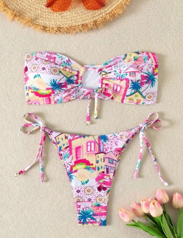 Costum de baie Shein, mix culori