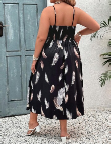 Rochie midi Shein Curve+, mix culori