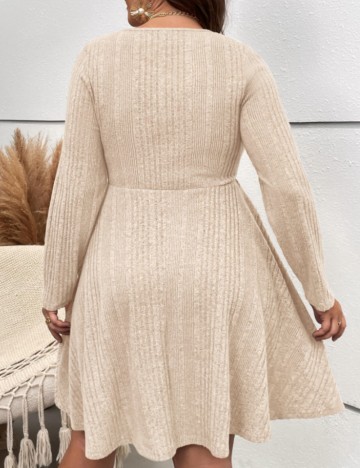 Rochie mini Shein Curve+, crem