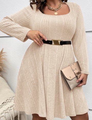 Rochie mini Shein Curve+, crem
