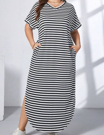 Rochie midi Shein Curve+, mix culori