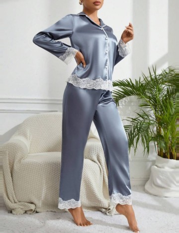 Compleu pijamale Shein, albastru