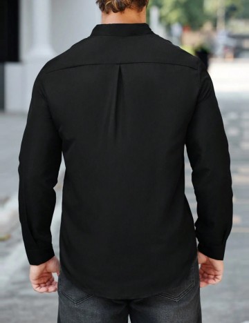 Cămașă MANFINITY by Shein, negru