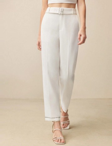 Pantaloni Shein, alb