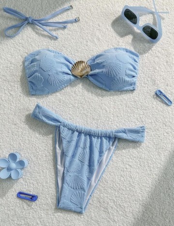 Costum de baie Shein, albastru