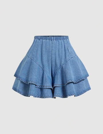 Pantaloni scurți de blugi Shein, albastru