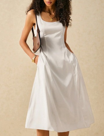 Rochie midi Shein, alb