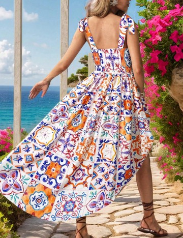 Rochie maxi Shein, mix culori