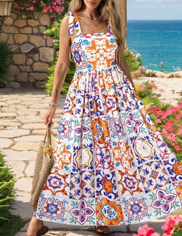 Rochie maxi Shein, mix culori