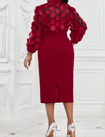 Rochie midi Shein Curve+, vișiniu