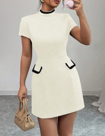Rochie mini Shein, crem