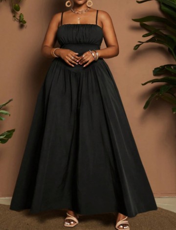 Rochie maxi Shein Curve+, negru