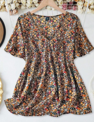Rochie mini Shein Curve+, mix culori