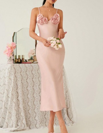 Rochie midi Shein, roz