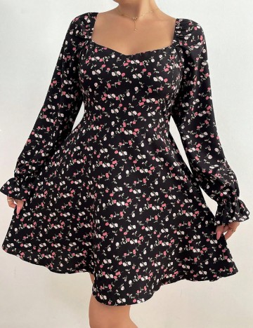 Rochie mini Shein Curve+, mix culori