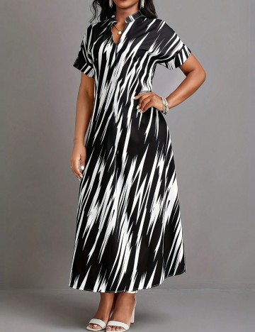Rochie maxi Shein Curve+, mix culori