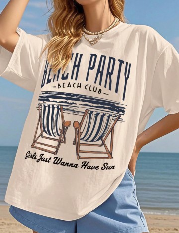 Tricou Shein Curve+, bej