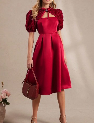 Rochie midi Shein, vișiniu