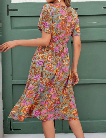 Rochie midi Shein, mix culori
