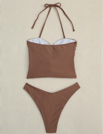 Costum de baie Shein, maro