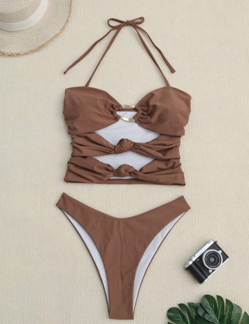 Costum de baie Shein, maro
