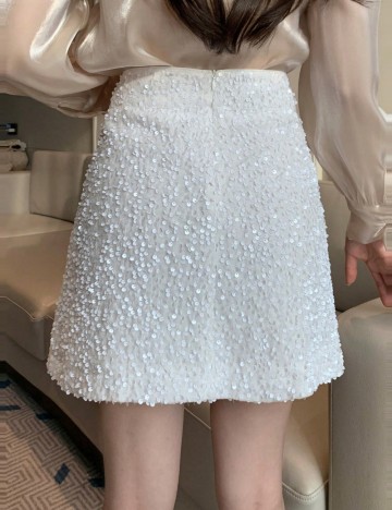 Fustă mini Shein, alb