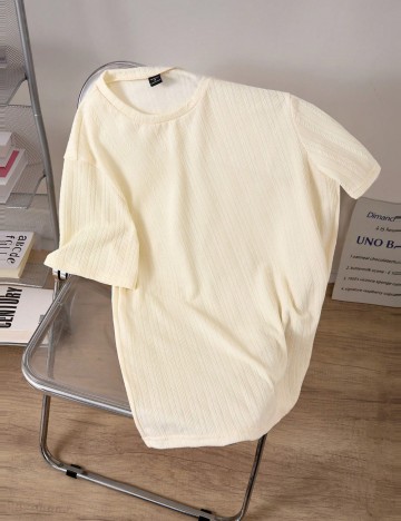 Tricou MANFINITY by Shein, crem