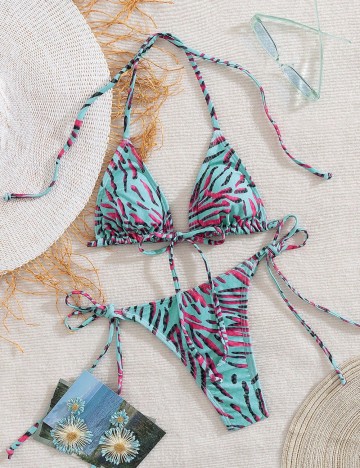 Costum de baie Shein, mix culori