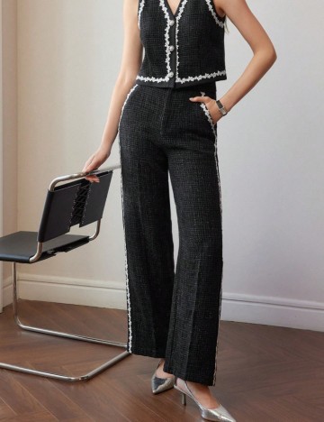 Pantaloni MOTF by Shein, negru