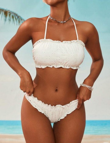 Costum de baie Shein, alb