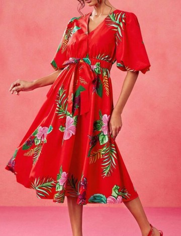 Rochie midi Shein, mix culori