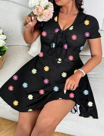 Rochie mini Shein Curve+, negru