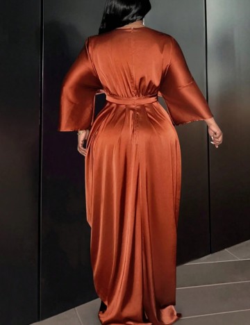 Rochie maxi Shein Curve+, cărămiziu