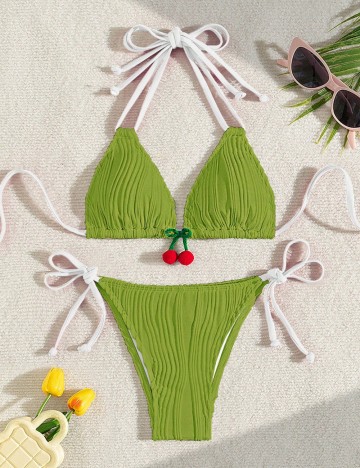 Costum de baie Shein, verde