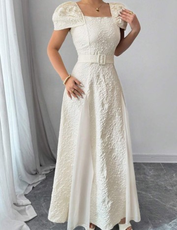 Rochie maxi Shein, crem