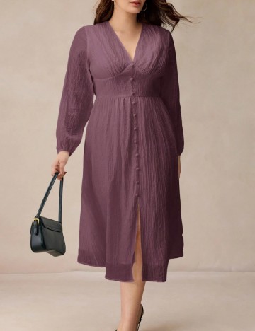Rochie midi Shein Curve+, mov