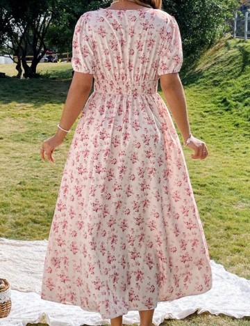 Rochie midi Shein Curve+, roz