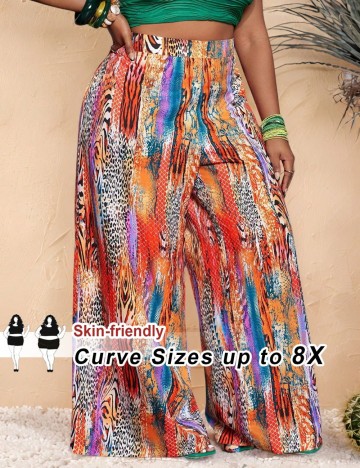 Pantaloni Shein Curve+, mix culori