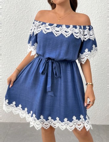 Rochie mini Shein Curve+, albastru