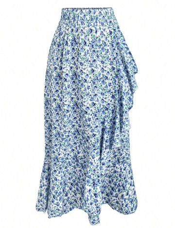 Fustă maxi Shein Curve+, mix culori