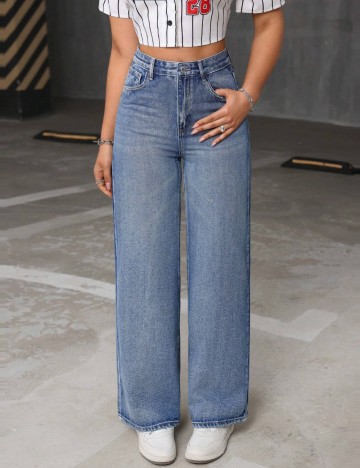 Jeans Shein, albastru