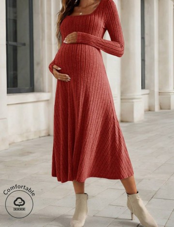 Rochie midi Shein, cărămiziu