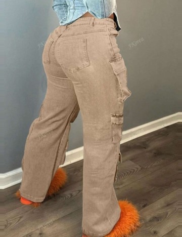 Pantaloni cargo Shein, bej