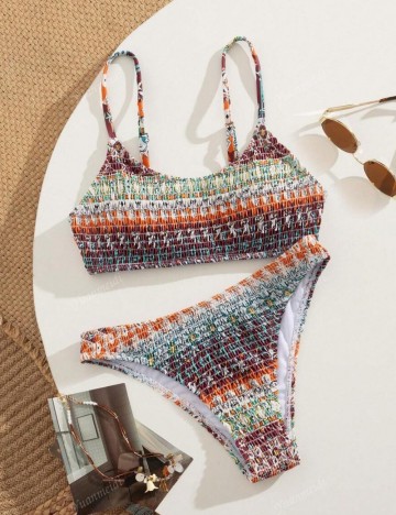 Costum de baie Shein, mix culori